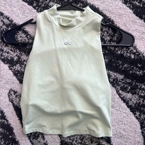 Alo light green high neck tank / size s